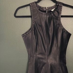 BB Dakota Faux leather fitted dress
